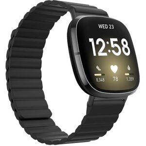 Voor Fitbit Versa 4 / Sense 2 universele magnetische siliconen horlogeband