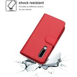 For Huawei P30 Microfiber Zipper Horizontal Flip Leather Case(Red)