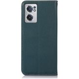 Voor OnePlus Nord CE 2 5G Khazneh Nappa Top Layer Cowhide Leather Case (Green)