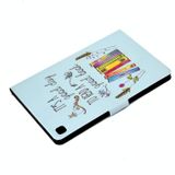 Voor Samsung Galaxy Tab S6 Lite P610 / P615 Voltage Painted Pattern Tablet PC Protective Leather Case met Bracket & Card Slots & Sleep / Wake-up & Anti-skid Strip(Kleurrijk Boek)