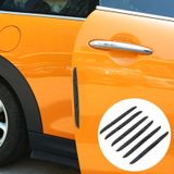6 stuks universele auto deur anti-collision strip bescherming bewakers Silicon TRIMs stickers (zwart)