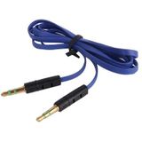 Noodle stijl 3.5mm Jack-kabel van de oortelefoon voor iPhone 5 / iPhone 4 & 4S / 3 g / 3G / iPad 4 / iPad mini / mini 2 Retina / nieuwe iPad / iPad 2 / iTouch / MP3  lengte: 1m (donkerblauw)