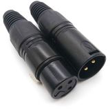 10 PCS Vergulde Microfoon Plug Cannon Mannelijke en Vrouwelijke HoofdKaart Kraan