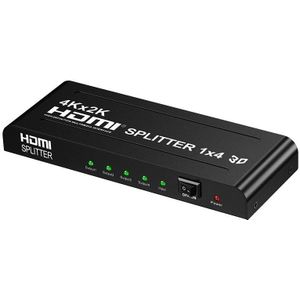 HW-4K104D 1 tot 4 4K x 2K video high-definition op het scherm HDMI Splitter (EU-stekker)