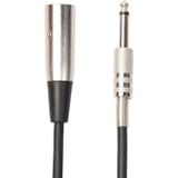 7.6m XLR 3-pins Male naar 1/4 inch (6.35 mm) Mono Shielded Audio snoer microfoonkabel