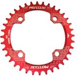 MOTSUV ronde smalle brede Chainring MTB fiets 104BCD tand plaat onderdelen elliptische plaat 34T (rood)