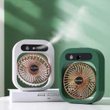 USB Opladen Bevochtiging Airconditioner Ventilator Nano Spray Desktop Draagbare Koelventilator(Groen)