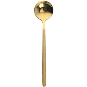 Mini accessoires koffie lepel keuken Dessertspoon dineren ronde vorm koffie roestvrijstaal Home  grootte: 15cm (gouden)