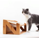 Bamboe Hout tillen Cat Eettafel verstelbare hoogte hellende cat bowl  specificatie: N Bowl porseleinen kom