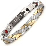 Nieuwe stijl mode mannen armband roestvrij staal + Gold Plating magneet armband  grootte: 19.7 cm * 7 mm