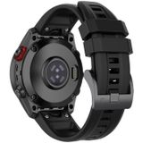 Voor Garmin Fenix 6 Pro GPS effen kleur zwarte gesp siliconen snelsluiting horlogeband