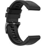 Voor Garmin Fenix 6 Pro GPS effen kleur zwarte gesp siliconen snelsluiting horlogeband