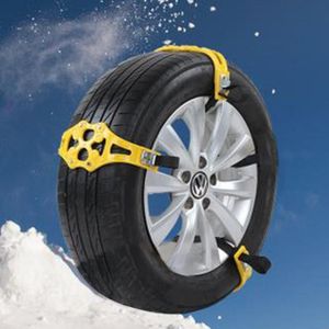 6PCS auto sneeuw Tire anti-slip kettingen voor familie Car(Yellow)