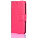 Crystal Texture Horizontale Flip Lederen Case met Houder & Card Slots & Portemonnee voor iPhone SE 2020 & 8 & 7 (Rose Red)