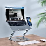 OATBASF Z08 Metalen Notebook Ondersteuning Verstelbare Desktop Verhogen Notebook Stand (Silver)