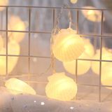 3m Shell vorm USB Plug romantische LED String vakantie licht  20 LEDs Teenage stijl warme Fairy decoratieve Lamp voor Kerstmis  bruiloft  slaapkamer (Warm wit)
