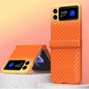 Voor Samsung Galaxy Z Flip4 Rainbow Gradient Hinge Shockproof Phone Case (oranje geel)