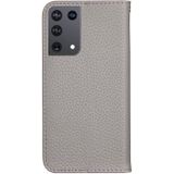 Voor Samsung Galaxy S30 Ultra Litchi Texture Horizontale Flip Lederen case met Holder & Card Slots(Grijs)
