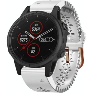 Voor Garmin Fenix 5S Plus 20mm Lady's siliconen horlogeband met Lace Punch