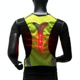 Sport Reflecterende vest Night Running Outdoor Reflecterende Kleding Verkeersveiligheid Reflecterend Vest  Stijl: Met LED (Oranje rood)