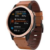 Voor Garmin Fenix 6S 20mm lederen stalen gesp horlogeband