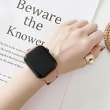 Voor Apple Watch Series 6 & SE & 5 & 4 40mm / 3 & 2 & 1 38mm V Tail Style Stiksels lederen horloge polsbandje(zwart)
