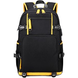 6101-4 Thermische overdracht Casual Rugzak Eenvoudige student schooltas (geel leer)