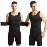 Neopreen Heren Sport Body Shapers Vest Taille Body Shaping Corset  Grootte: M (Gray)