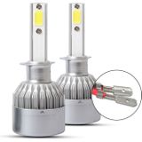 2 stuks H1 18W 1800 LM 8000K IP68 CANbus constante huidige auto LED-koplamp met 2 COB-lampen  DC 9-36V (ijsblauw licht)