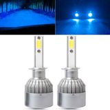 2 stuks H1 18W 1800 LM 8000K IP68 CANbus constante huidige auto LED-koplamp met 2 COB-lampen  DC 9-36V (ijsblauw licht)