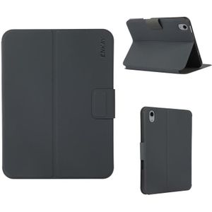 Voor iPad 10e Gen 10.9 2022 ENKAY TPU Back Cover Smart Leather Tablet Case met Pen Slot & Houder (Zwart)