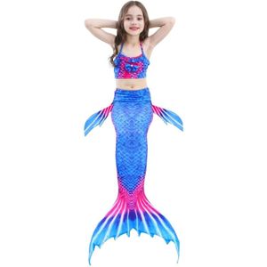 3 stuks / Sets kinderen zwemmen zeemeermin staarten Bikini Cosplay zeemeermin badmode  grootte: 110