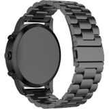 22mm Stalen polsband horlogeband voor Fossil Hybrid Smartwatch HR  Male Gen 4 Explorist HR / Male Sport(Zwart)