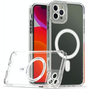 Cat-Eye TPU + Acrylic Magsafe Phone Case voor iPhone 11 Pro (Black)