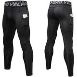 Running Training Sweat Wicking Stretch Panty's met zak (kleur: zwart formaat: M)