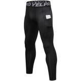 Running Training Sweat Wicking Stretch Panty's met zak (kleur: zwart formaat: M)