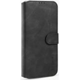 Dg. MING Retro Oil Side Horizontale Flip Case met Holder & Card Slots & Wallet Voor iPhone 12 / 12 Pro(Zwart)