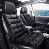 Auto dikke pluche Stoelkussen warmer cover winter Seat mat (zwart)