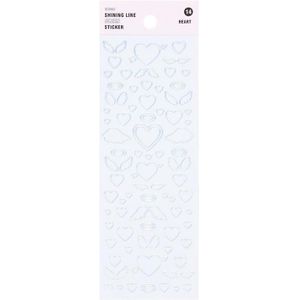 10 stks Laser Hot Stempelen en Hot Silver Sticker PVC Waterdicht Zelfklevend Handrekening Decoratie Afdichting Sticker (nummer 14)