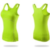 Tight Training Oefening Fitness Yoga Quick Dry Vest (Kleur: Fluorescerende Groene Maat:XXL)
