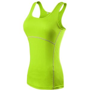 Tight Training Oefening Fitness Yoga Quick Dry Vest (Kleur: Fluorescerende Groene Maat:XXL)