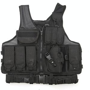 A60 Outdoor Equipment Vest Ademende Mesh Vest Tool Pocket  Maat: Vrije maat (Zwart)