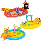 Home Grote Cartoon Animal Drama Zwembad Water Spray Opblaasbare Zwembad Slide Pool (Piraat)