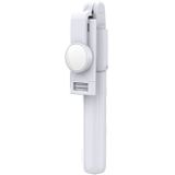 K10 Bluetooth 4.0 mobiele telefoon verstelbare Bluetooth Selfie Stick zelfontspanner Pole statief (wit)