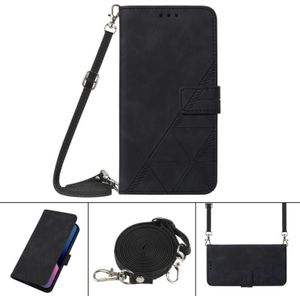 Voor Motorola Moto G40 / G60 Crossbody 3D-embossed flip lederen telefoonhoes