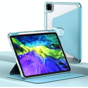 Voor iPad Pro 11 2022 / 2021 / 2020 Clear 360 Rotation Stand Smart Leather Tablet Case