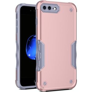 Antislip Armor Phone Case voor iPhone 8 Plus / 7 Plus (Rose Gold)