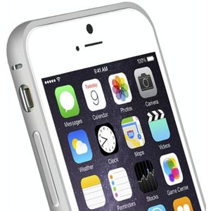 iPhone 6 & 6S curved LOVE MEI Metalen bumper frame Hoesje (zilverkleurig)