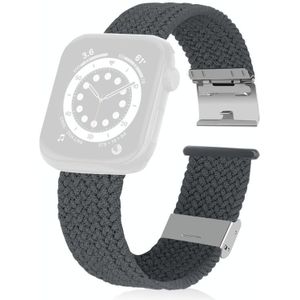 Gevlochten + roestvrijstalen vervangende horlogebanden voor Apple Watch Series 6 & SE & 5 & 4 40mm / 3 & 2 & 1 38mm (Grijs)