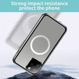 Voor iPhone 12 Pro 360 Full Body Magnetische Frosted Magsafe Telefoon Case (Zilver)